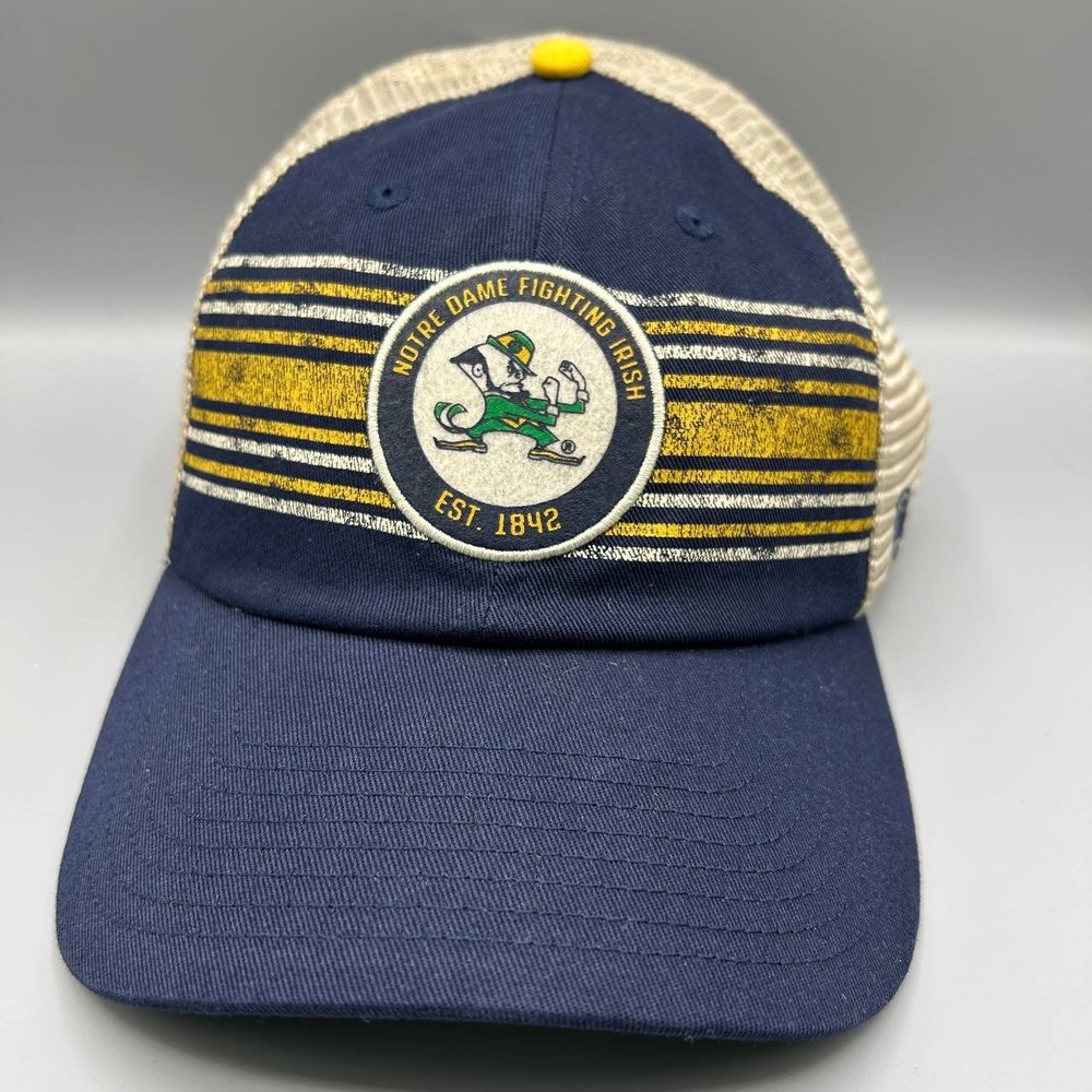 Notre Dame Fighting Irish Trucker Hat Men Navy‎ Top of the World Snap Back Cap